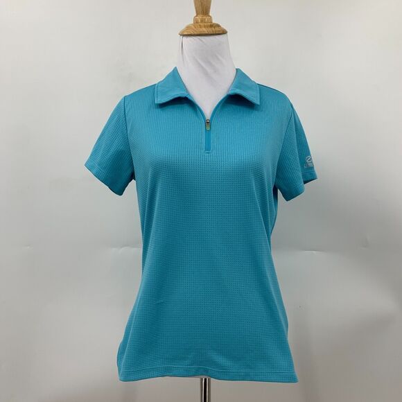 The North Face Flight Series Polo Shirt Womens S Small Blue Short Sleeve 1/4 Zip - Picture 2 of 14